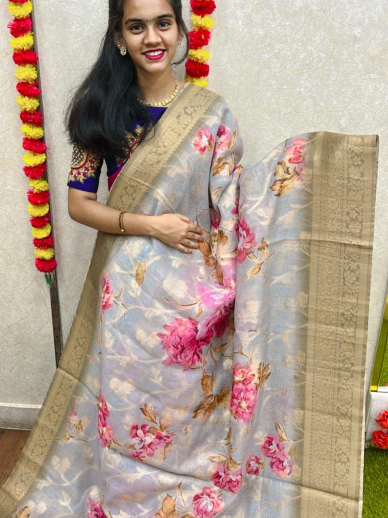 SOFT ORGANZA SAREE